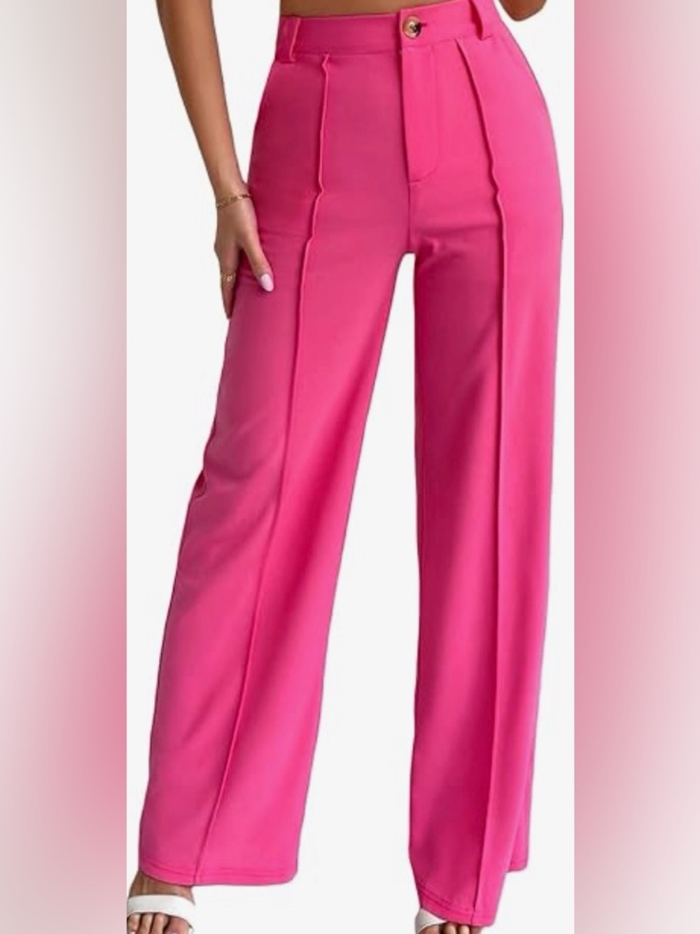 Women’s High-Waist Pink Pants - XS